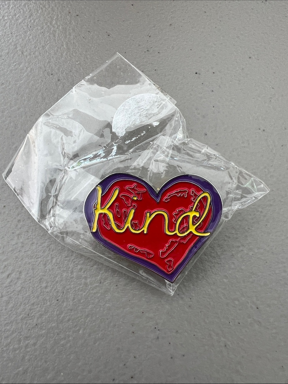 Kind Heart Enamel Brooch - Red & Purple Women's Pin